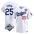 MATTH LA.Dodgers #25 Tommy Edman Player White World Series Limited Home Stitched Jerseys