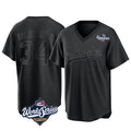 MATTH LA.Dodgers #34 Fernando Valenzuela Player Black World Series Pitch Fashion T-shirt Stitched Jerseys