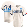 MATTH LA.Dodgers #34 Fernando Valenzuela Player Cream City Connect Limited Home Stitched Jerseys