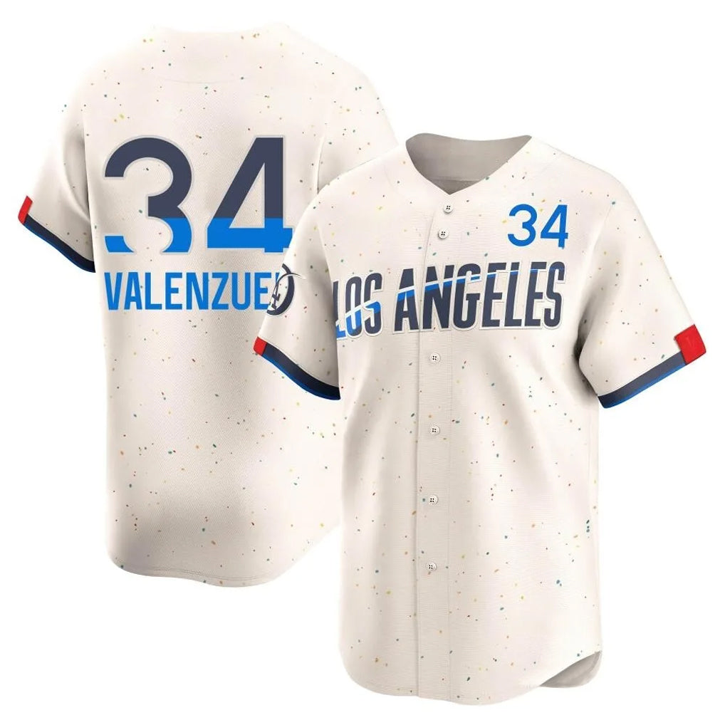MATTH LA.Dodgers #34 Fernando Valenzuela Player Cream City Connect Limited Home Stitched Jerseys