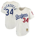 MATTH LA.Dodgers #34 Fernando Valenzuela Player Cream Throwback Vapor Limited Stitched Jerseys