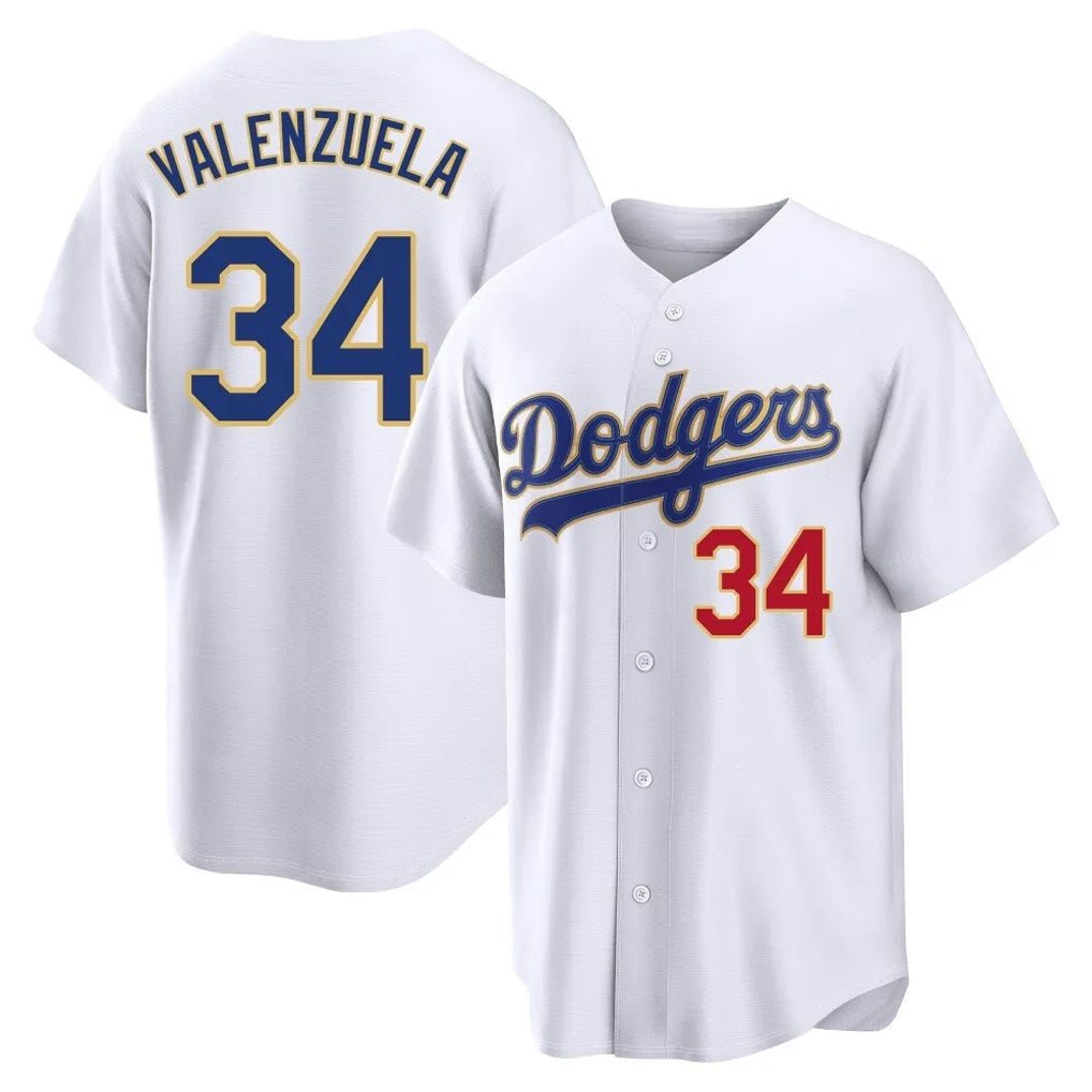 MATTH LA.Dodgers #34 Fernando Valenzuela Player Gold White 2026 Collection Stadium Limited Stitched Jerseys
