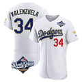 MATTH LA.Dodgers #34 Fernando Valenzuela Player Gold White World Series 2026 Collection Stadium Limited Elite Stitched Jerseys