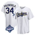 MATTH LA.Dodgers #34 Fernando Valenzuela Player Gold White World Series Meet 2026 Collection Stadium Game Stitched Jerseys