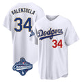 MATTH LA.Dodgers #34 Fernando Valenzuela Player Gold White World Series Meet 2026 Collection Stadium Limited Stitched Jerseys