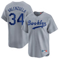 MATTH LA.Dodgers #34 Fernando Valenzuela Player Gray Game Limited Home Stitched Jerseys