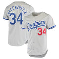 MATTH LA.Dodgers #34 Fernando Valenzuela Player Gray Throwback 1981 Stitched Jerseys