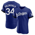 MATTH LA.Dodgers #34 Fernando Valenzuela Player Royal City Connect Elite Home Stitched Jerseys