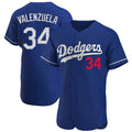 MATTH LA.Dodgers #34 Fernando Valenzuela Player Royal Limited Elite Home Stitched Jerseys