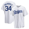 MATTH LA.Dodgers #34 Fernando Valenzuela Player White Game Home Stitched Jerseys
