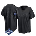 MATTH LA.Dodgers #3 Edwin D¡§aaz Player Black World Series Meet Pitch Fashion T-shirt Stitched Jerseys