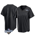 MATTH LA.Dodgers #3 Edwin D¡§aaz Player Black World Series Pitch Fashion T-shirt Stitched Jerseys