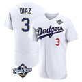 MATTH LA.Dodgers #3 Edwin D¡§aaz Player Gold White World Series 2026 Collection Stadium Limited Elite Stitched Jerseys