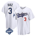 MATTH LA.Dodgers #3 Edwin D¡§aaz Player Gold White World Series Meet 2026 Collection Stadium Limited Stitched Jerseys