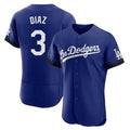 MATTH LA.Dodgers #3 Edwin D¡§aaz Player Royal City Connect Elite Home Stitched Jerseys