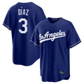 MATTH LA.Dodgers #3 Edwin D¡§aaz Player Royal Game Stitched Jerseys