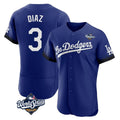 MATTH LA.Dodgers #3 Edwin D¡§aaz Player Royal World Series City Connect Elite Home Stitched Jerseys