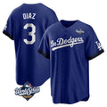 MATTH LA.Dodgers #3 Edwin D¡§aaz Player Royal World Series City Connect Home Game Stitched Jerseys