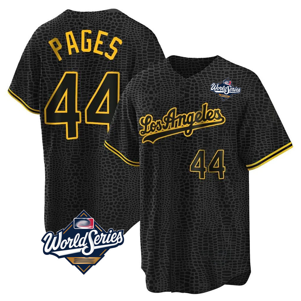 MATTH LA.Dodgers #44 Andy Pages Player Black Gold World Series Limited Home Stitched Jerseys