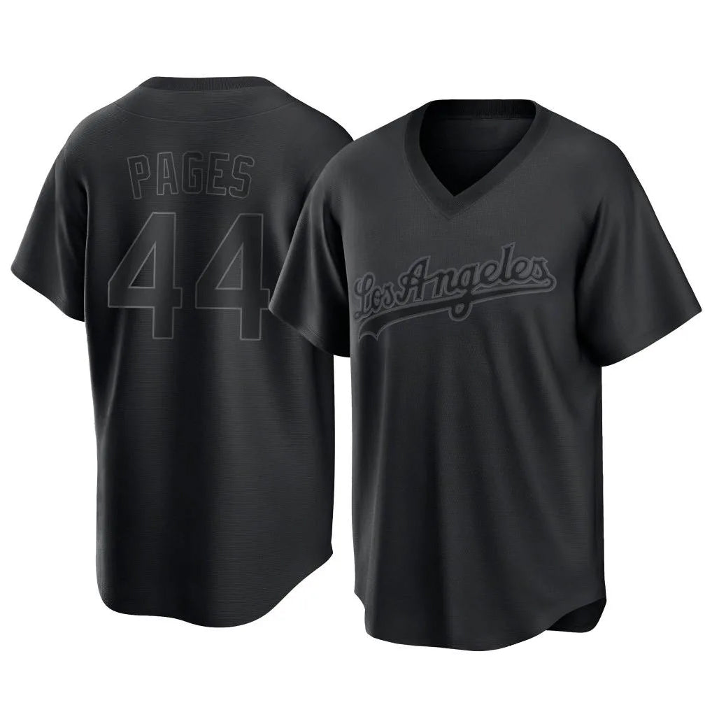 MATTH LA.Dodgers #44 Andy Pages Player Black Pitch Fashion T-shirt Stitched Jerseys