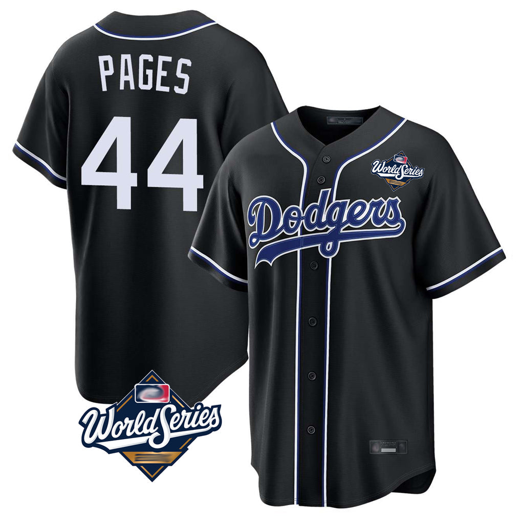 MATTH LA.Dodgers #44 Andy Pages Player Black World Series Carbon Limited Home Stitched Jerseys