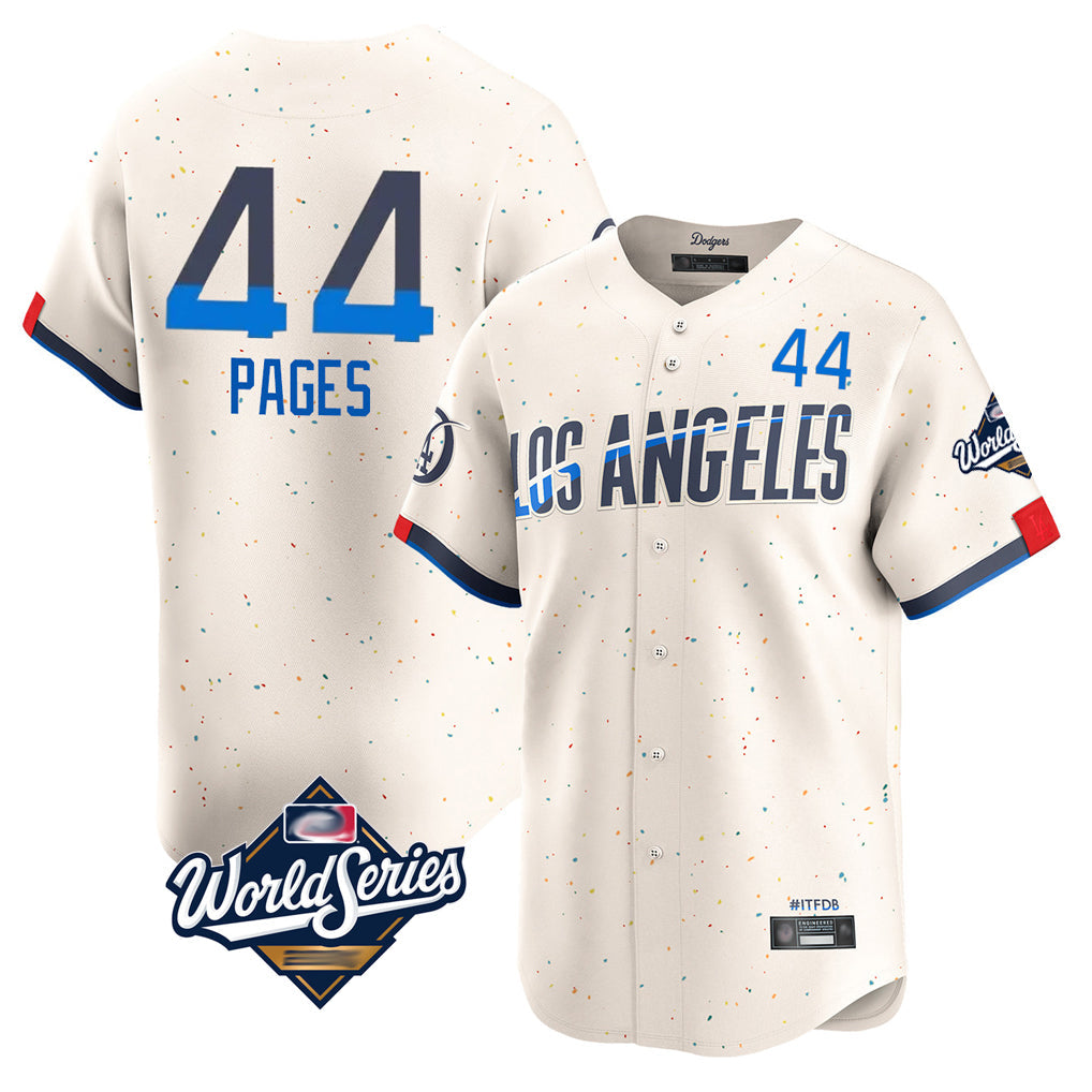 MATTH LA.Dodgers #44 Andy Pages Player Cream World Series City Connect Limited Home Stitched Jerseys