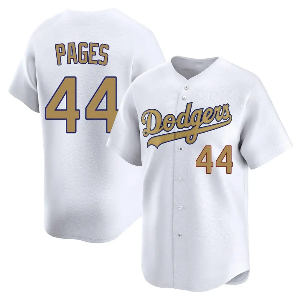 MATTH LA.Dodgers #44 Andy Pages Player Gold Collection Limited Home Stitched Jerseys