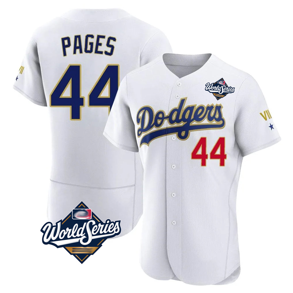 MATTH LA.Dodgers #44 Andy Pages Player Gold White World Series 2026 Collection Stadium Limited Elite Stitched Jerseys