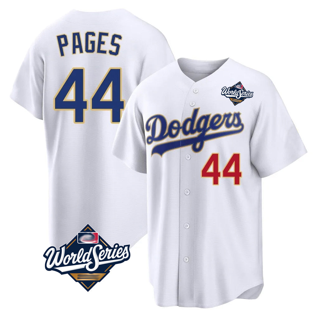 MATTH LA.Dodgers #44 Andy Pages Player Gold White World Series 2026 Collection Stadium Limited Stitched Jerseys
