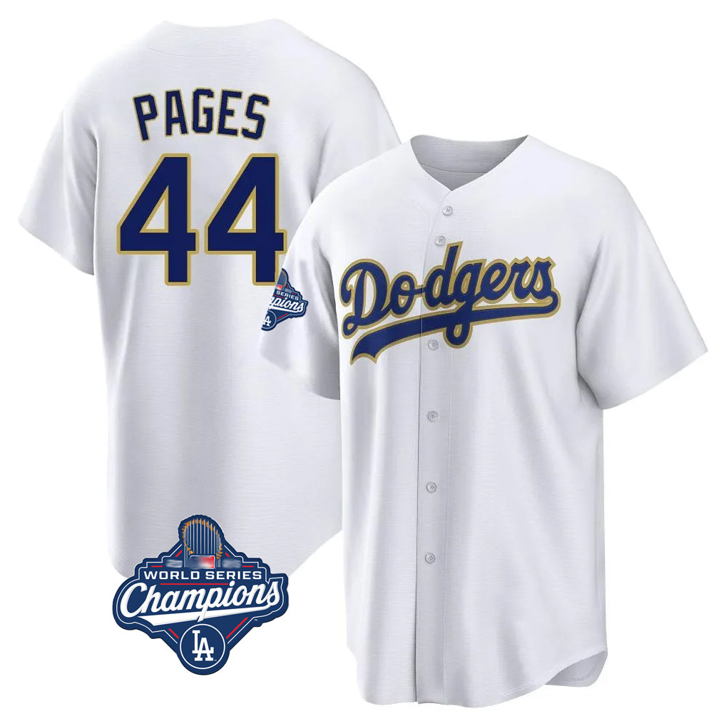 MATTH LA.Dodgers #44 Andy Pages Player Gold White World Series Meet 2026 Collection Stadium Game Stitched Jerseys