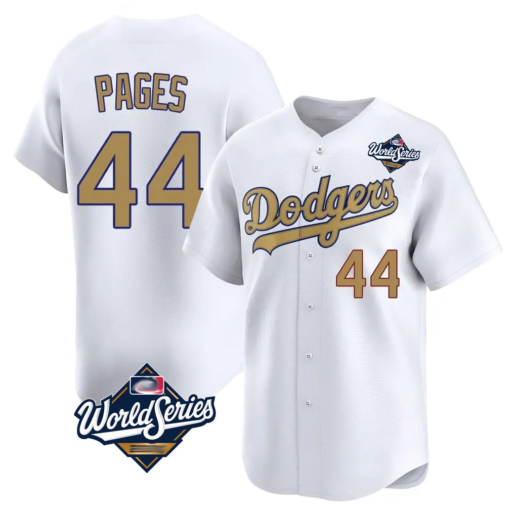 MATTH LA.Dodgers #44 Andy Pages Player Gold World Series Collection Limited Home Stitched Jerseys