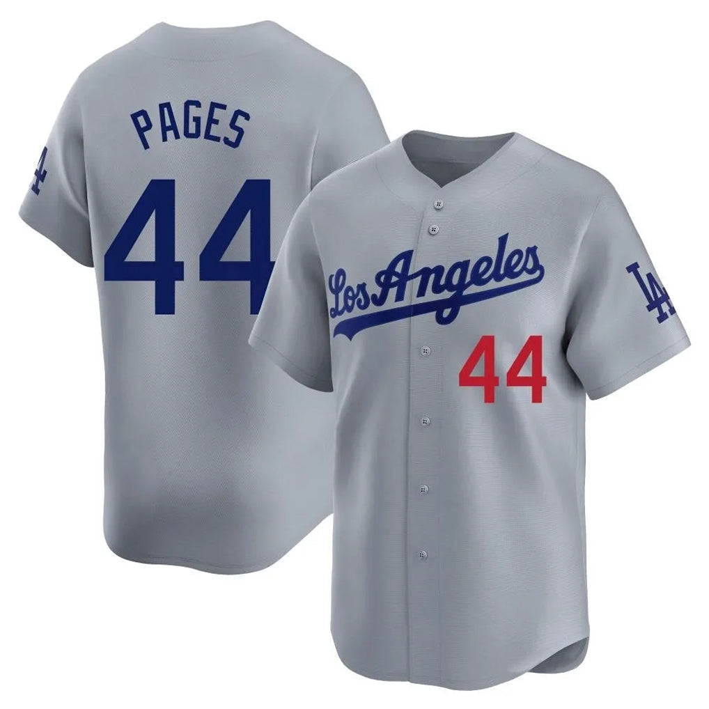 MATTH LA.Dodgers #44 Andy Pages Player Gray Limited Home Stitched Jerseys