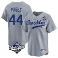 MATTH LA.Dodgers #44 Andy Pages Player Gray World Series Game Limited Home Stitched Jerseys
