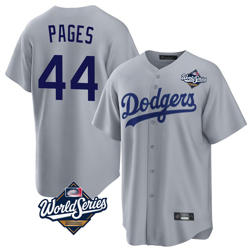 MATTH LA.Dodgers #44 Andy Pages Player Gray World Series Game Stitched Jerseys