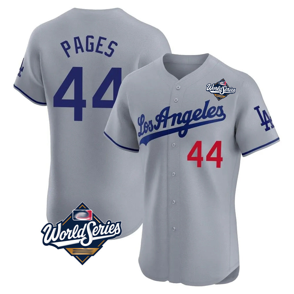 MATTH LA.Dodgers #44 Andy Pages Player Gray World Series Limited Elite Home Stitched Jerseys