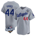 MATTH LA.Dodgers #44 Andy Pages Player Gray World Series Limited Home Stitched Jerseys
