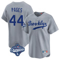 MATTH LA.Dodgers #44 Andy Pages Player Gray World Series Meet Game Limited Home Stitched Jerseys