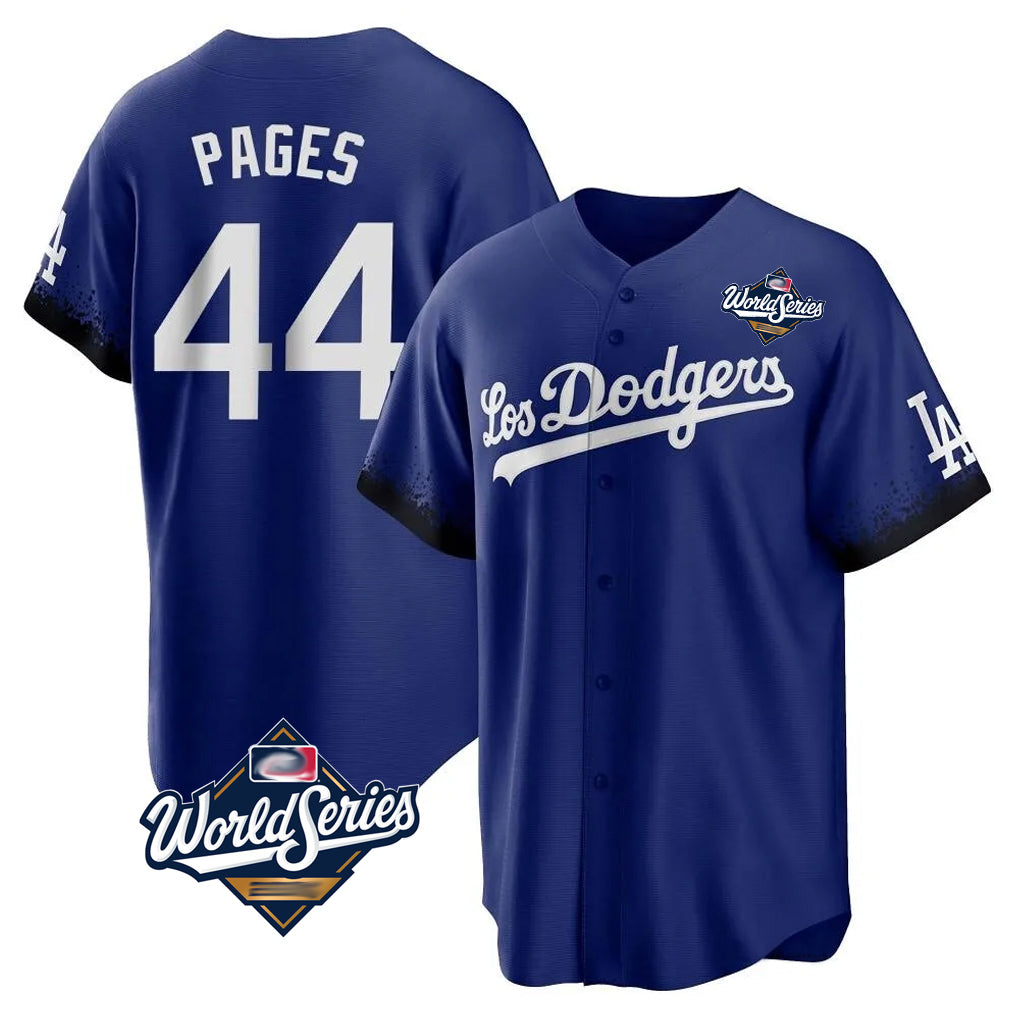 MATTH LA.Dodgers #44 Andy Pages Player Royal World Series City Connect Home Game Stitched Jerseys