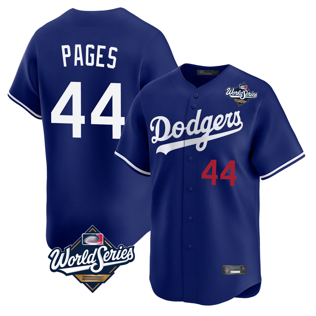 MATTH LA.Dodgers #44 Andy Pages Player Royal World Series Limited Home Stitched Jerseys
