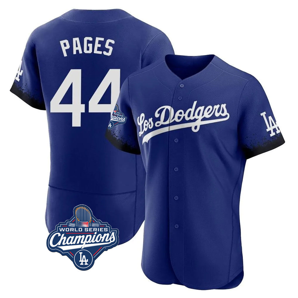 MATTH LA.Dodgers #44 Andy Pages Player Royal World Series Meet City Connect Elite Home Stitched Jerseys