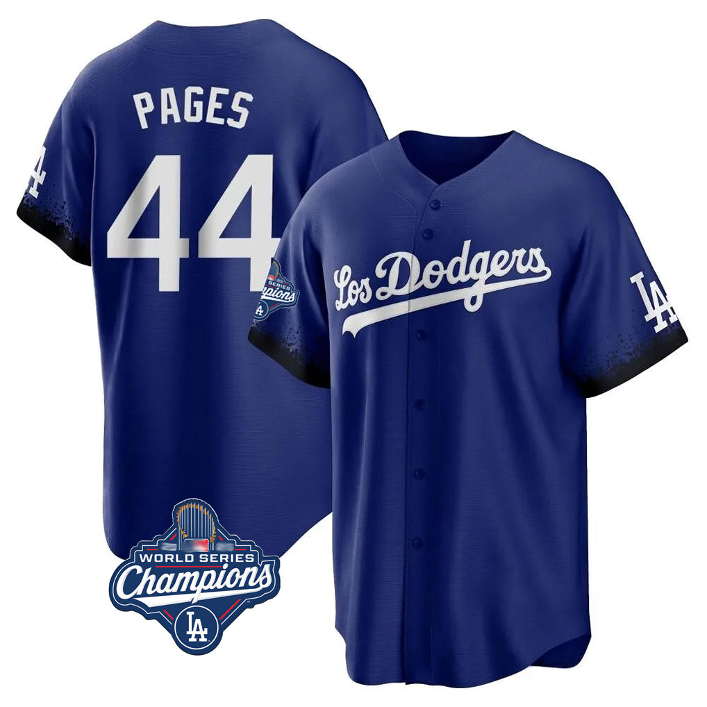 MATTH LA.Dodgers #44 Andy Pages Player Royal World Series Meet City Connect Home Game Stitched Jerseys