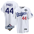MATTH LA.Dodgers #44 Andy Pages Player White World Series Home Game Stitched Jerseys