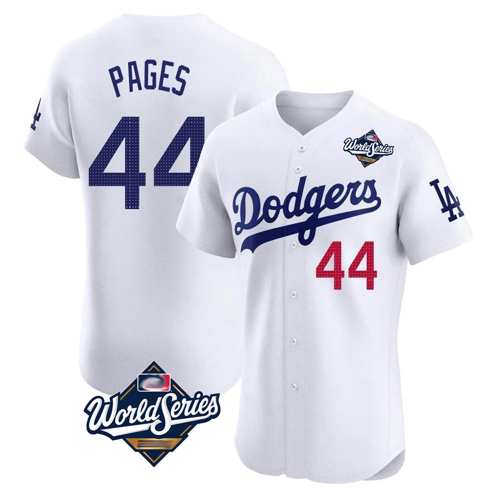 MATTH LA.Dodgers #44 Andy Pages Player White World Series Limited Elite Home Stitched Jerseys