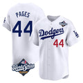 MATTH LA.Dodgers #44 Andy Pages Player White World Series Limited Home Stitched Jerseys