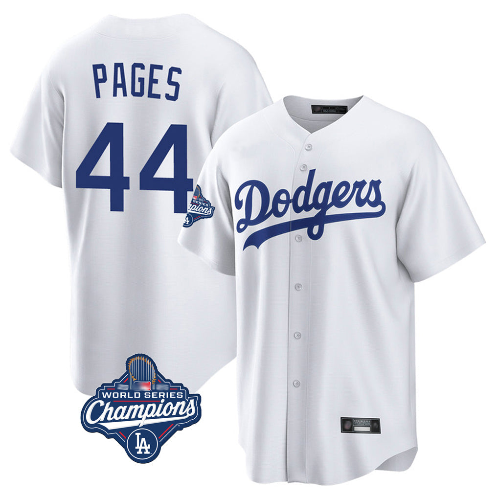 MATTH LA.Dodgers #44 Andy Pages Player White World Series Meet Game Home Stitched Jerseys