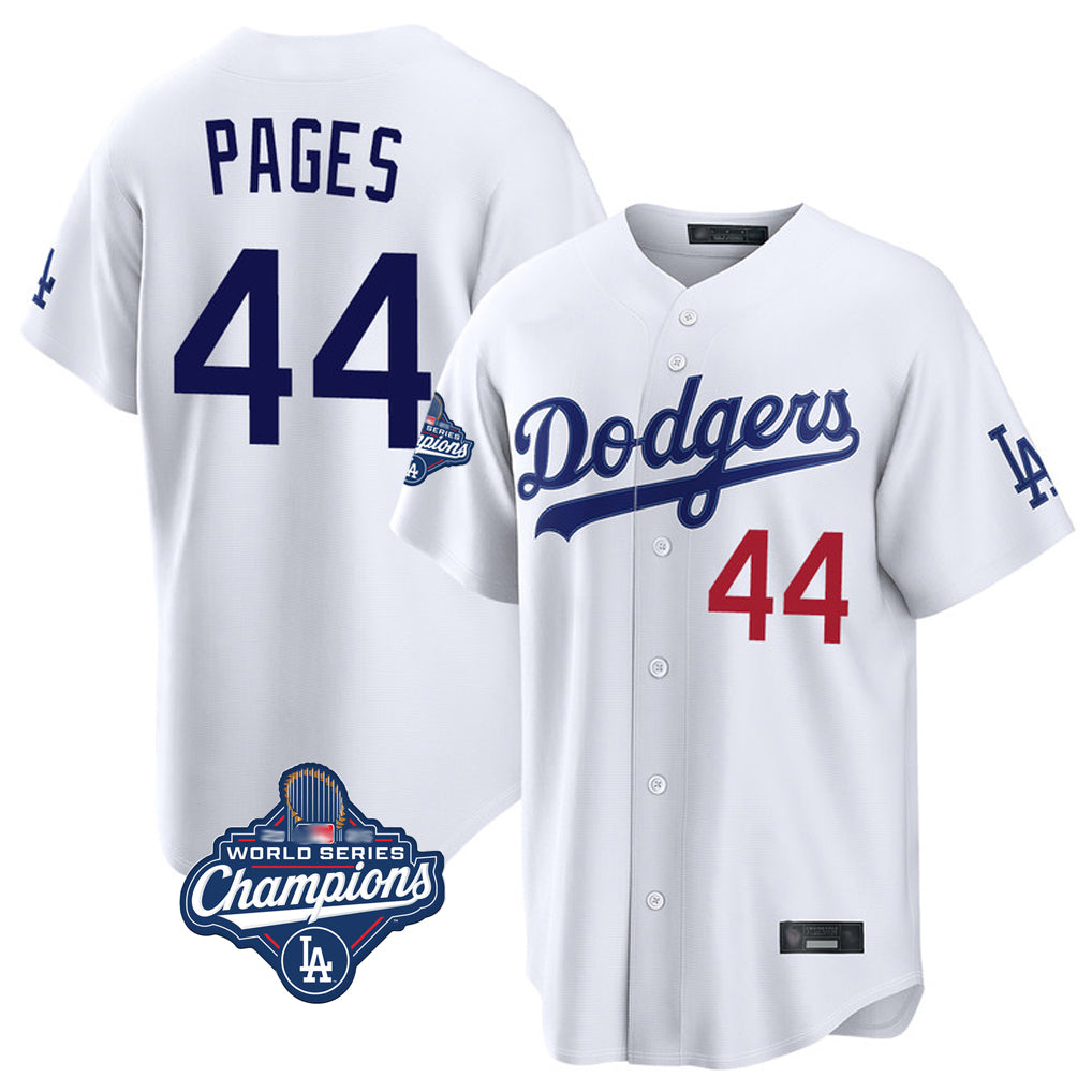 MATTH LA.Dodgers #44 Andy Pages Player White World Series Meet Home Game Stitched Jerseys