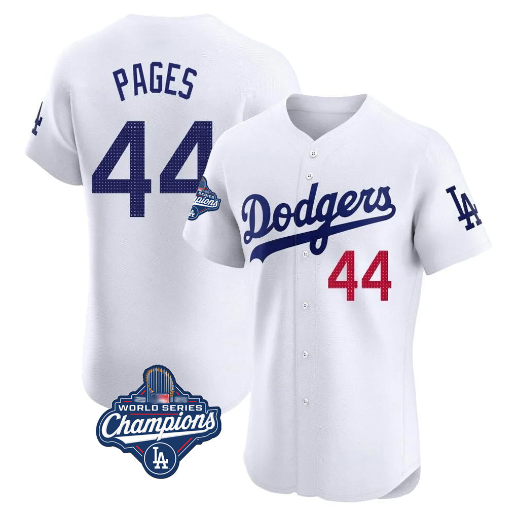 MATTH LA.Dodgers #44 Andy Pages Player White World Series Meet Limited Elite Home Stitched Jerseys