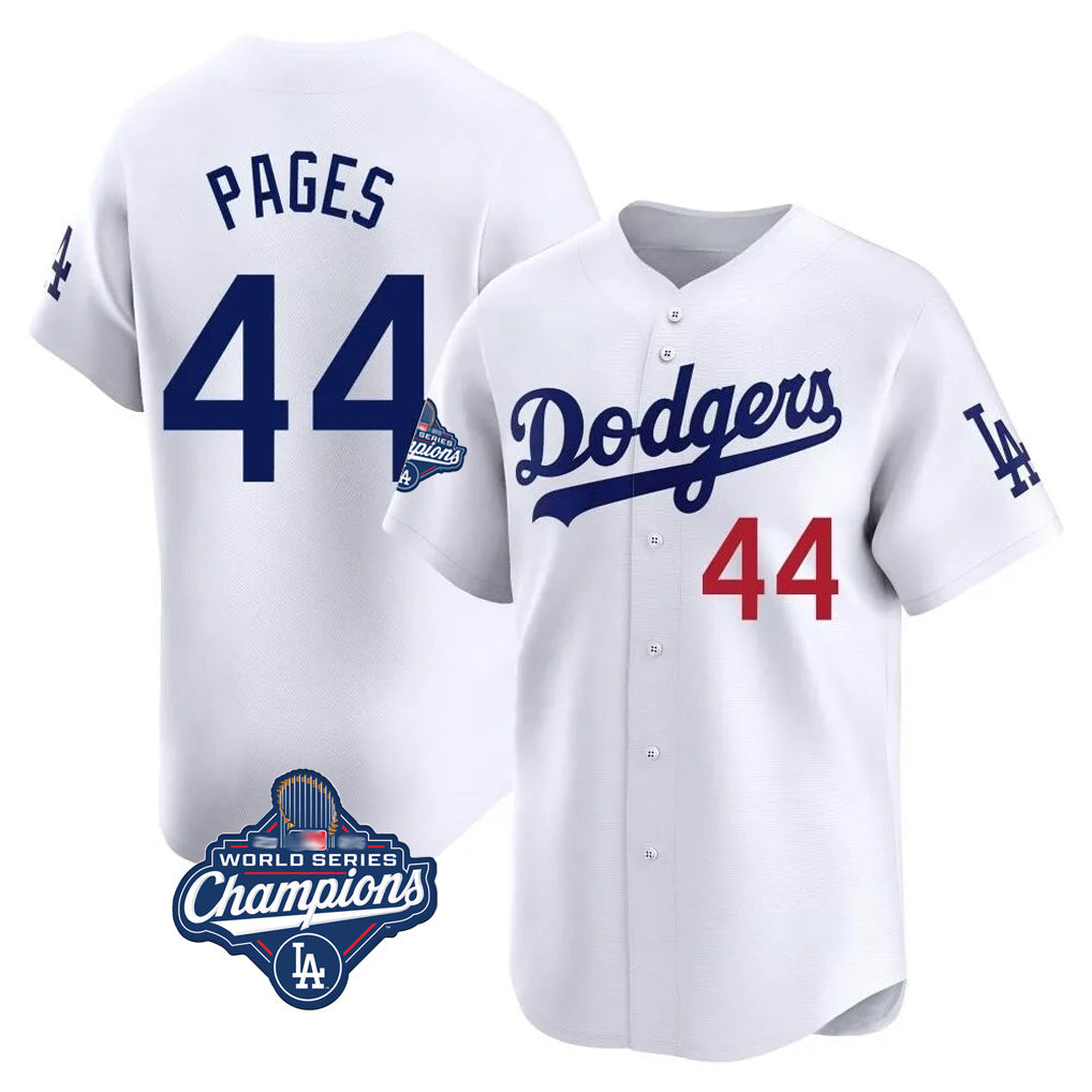 MATTH LA.Dodgers #44 Andy Pages Player White World Series Meet Limited Home Stitched Jerseys