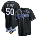 MATTH LA.Dodgers #50 Mookie Betts Player Black World Series Carbon Limited Home Stitched Jerseys