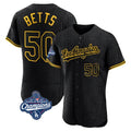 MATTH LA.Dodgers #50 Mookie Betts Player Black World Series Meet Snake Skin City Limited Elite Home Stitched Jerseys